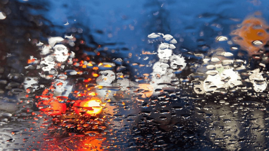 雨の日　車の運転